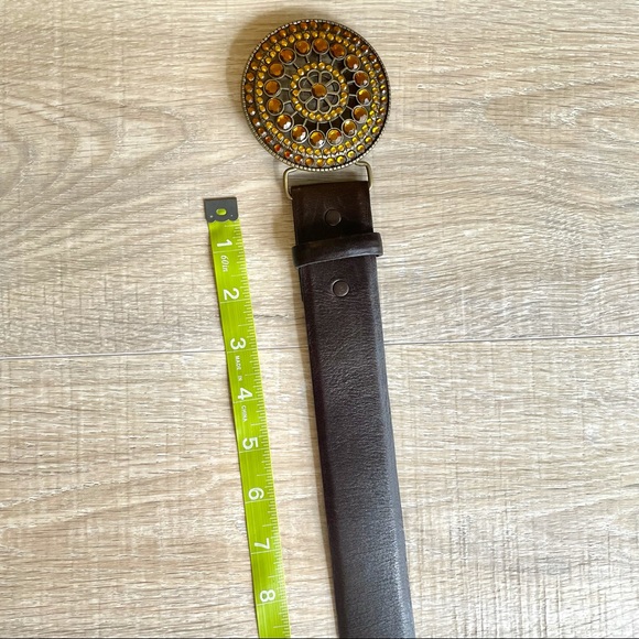 Accessories Rhinestone Belt Real Leather Big Buckle Poshmark